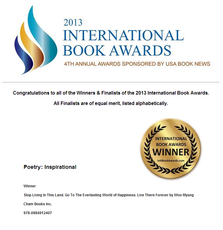 The 2013 International Book Awards Winner – Author Woo Myung